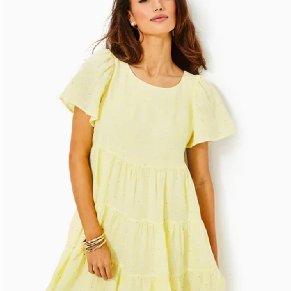Jocelyn Short Sleeve Linen Dress NWT